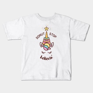 Donut Stop Believin' 2nd Birthday Donut Unicorn Kids T-Shirt